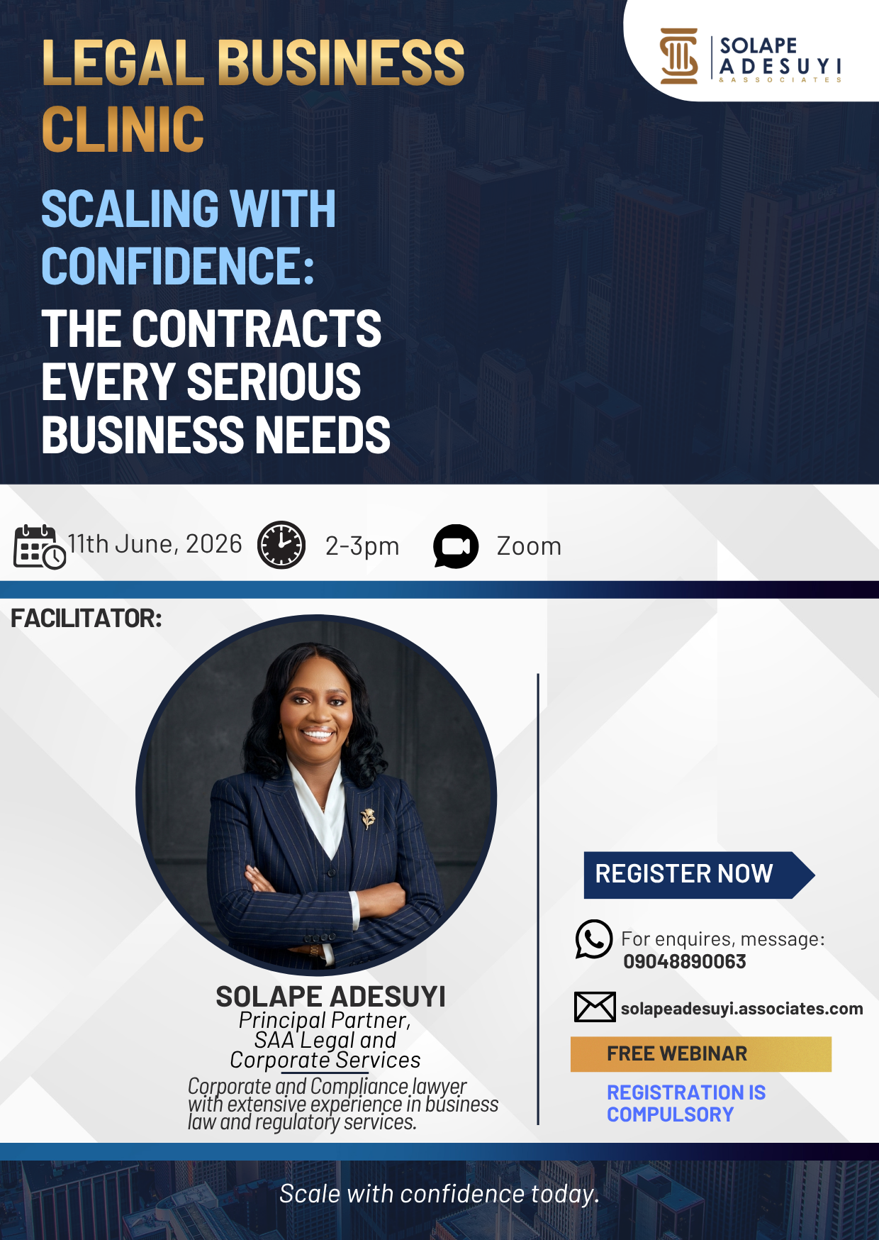 Legal Business Clinic Flier